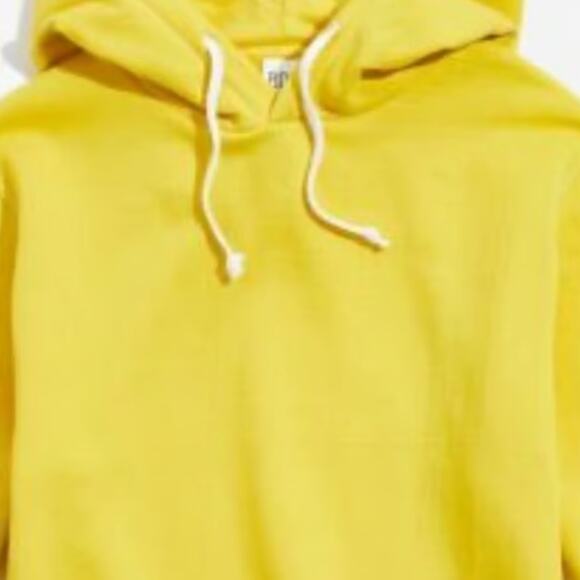 UO Urban Outfitters BDG MALONE Contrast Stitch Hoodie YELLOW Men's Small - Picture 6 of 6